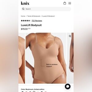 Brand new, unworn, Knix LuxeLift Bodysuit